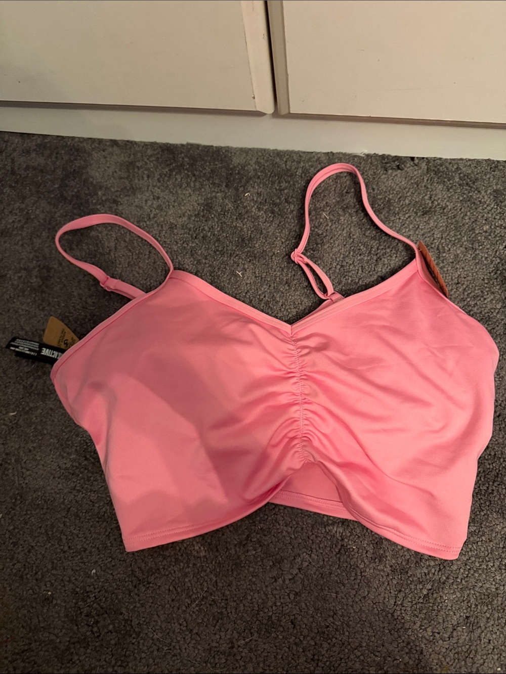 PINK Victoria's Secret Light Pink Ruched Front Bralette - Picture 1 of 5